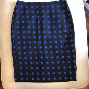 Talbots NWOT black/blue pencil skirt